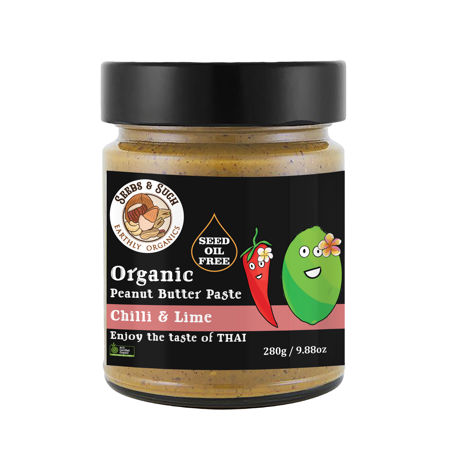 Organic Peanut Butter Paste - Chilli & Lime Flavour