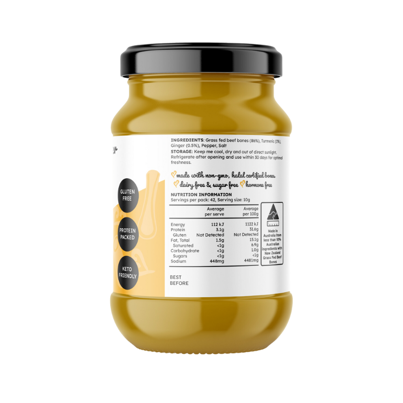 Beef Bone Broth Concentrate - Turmeric & Ginger 420g