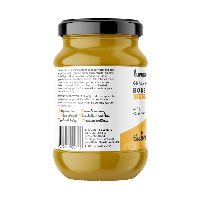 Beef Bone Broth Concentrate - Turmeric & Ginger 420g