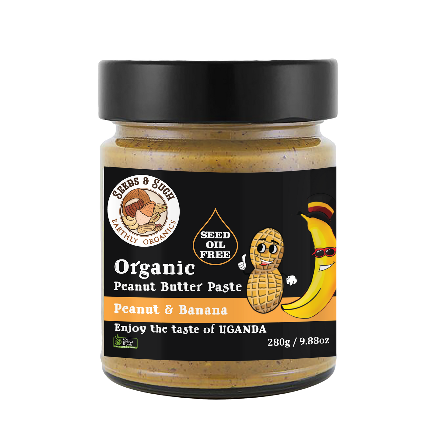 Organic Peanut Butter Paste - Peanut & Banana Flavour